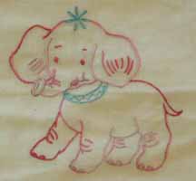 embroidered elephant